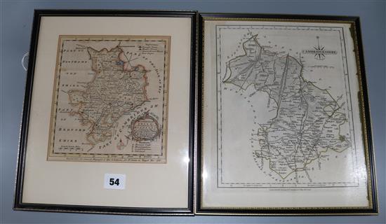 Morden map of Cambridgshire , a Bowen map of Huntingdonshire and two other county maps